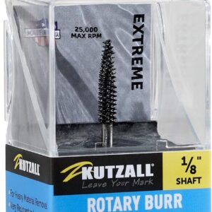 Kutzall Extrem Kegelfräser, 1⁄8" Schaft, sehr grob - Holzbearbeitungsaufsatz für Dremel, Foredom, Milwaukee. Schleifmittel Wolframkarbid, 1⁄8" (3,1mm) Durchmesser X 7⁄8" (22.2mm) Länge TX-18-EC