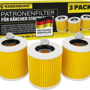 3 x Filter kompatibel mit Kärcher Staubsauger Premium WD3 WD2 WD3 WD1 MV3 MV2 WD 3 P Extension KIT Nass - & Trockensauger - gegen Feinstaub - Gerüche
