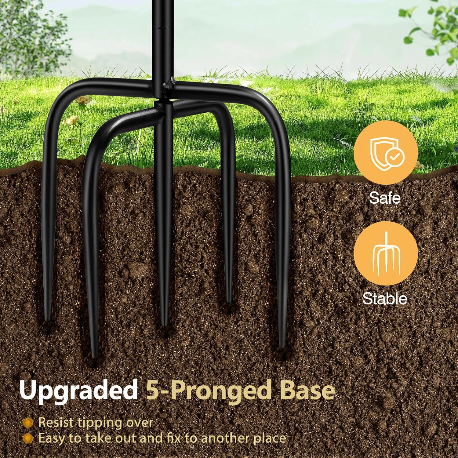 Mngren Vogeltränke Stehend,Vogelbad für Draußen Garten,2 In 1 Metall Vogelbecken Schüssel Wassertränke für Vögel, Antike Vogeltränke Winterfest Futter Wasserschale (Antike Bronze) – Bild 3