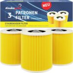 3x Filter für Kärcher Staubsauger, kompatibel mit Kärcher WD3 Filter, Premium WD2 WD 3 WD1 MV3 MV2 NT KNT K A SE VC ersetzt 6.414-552.0, 6.414-772.0, 6.414-547.0 für Allergiker