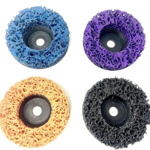 4er Set CSD Scheiben Grobreinigungsscheibe Schleifscheibe passend für mini akku Winkelschleifer wie Bosch GWS 12 10,8 76x10mm