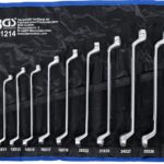 BGS 1214 | Doppel-Ringschlüssel-Satz | 12-tlg. | gekröpft | SW 6 x 7 - 30 x 32 mm | inkl. Tetron-Rolltasche | CV-Stahl