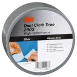 3M Universelles Gewebeklebeband 2903, Duct Tape, Starkes Panzertape, Reparatur Klebeband, Starke Klebkraft, leicht abreißbar, 48mm x 50m, Silber - 1 Rolle