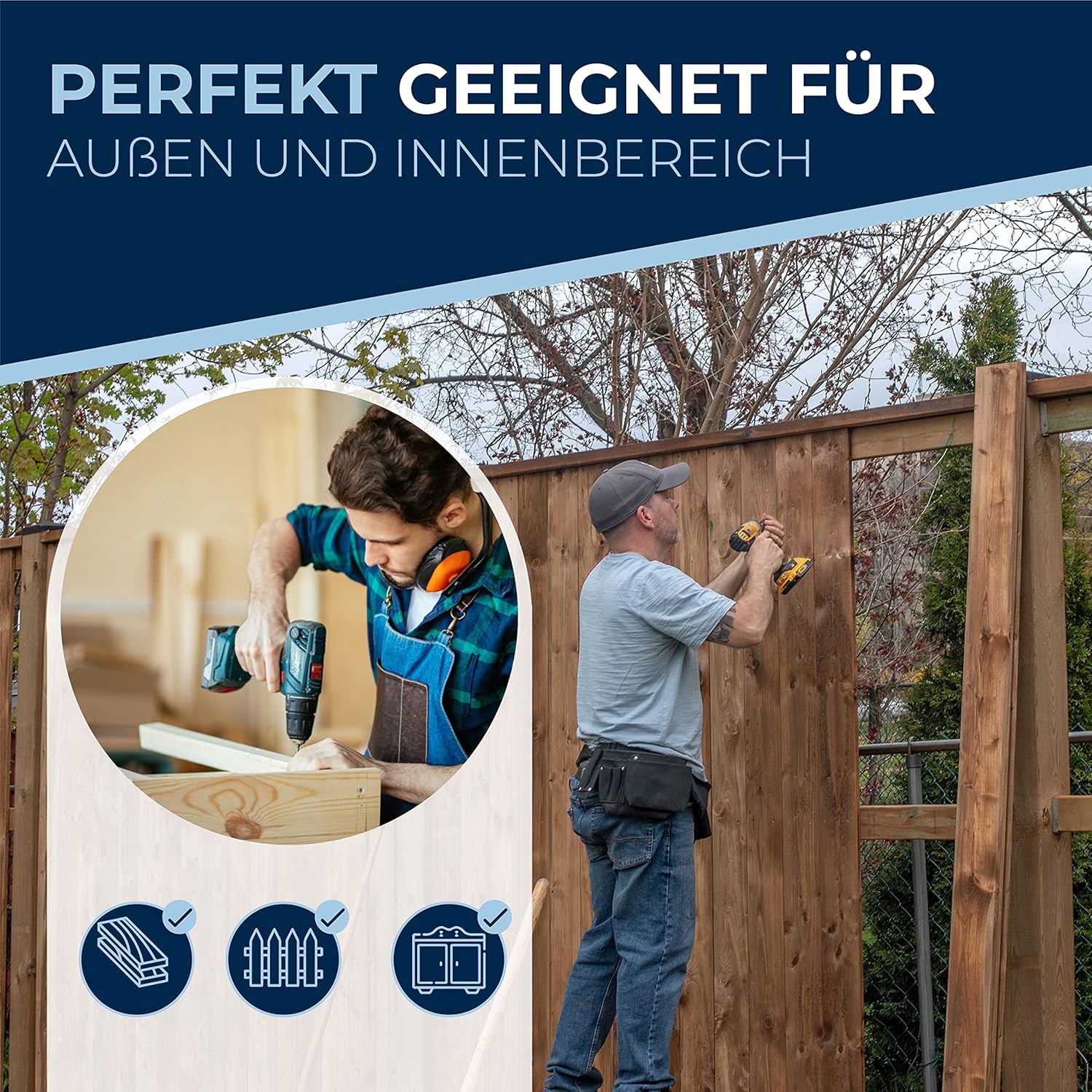 Schrauben Torx Edelstahlschrauben 5x16 Edelstahl V2A rostfrei Spanplattenschrauben für Holz Vollgewinde 5mm stark 16mm lang 100 Stück Holzschrauben Holz A2 – Bild 5