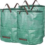 GardenMate 3X 272l Gartensack Laubsack Gartenabfallsack stabil - Gartensäcke für Gartenabfälle - Laubsäcke Rasenschnitt - Grünschnittsäcke faltbar, groß, robust aus Polypropylen-Gewebe 150GSM