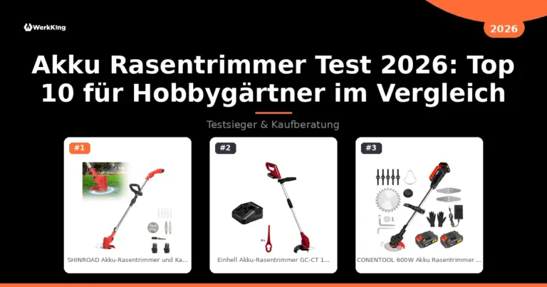 Akku Rasentrimmer Test 2026: Top 10 für Hobbygärtner im Vergleich