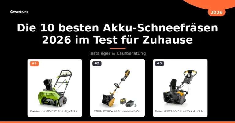 Die 10 besten Akku-Schneefräsen 2026 im Test für Zuhause