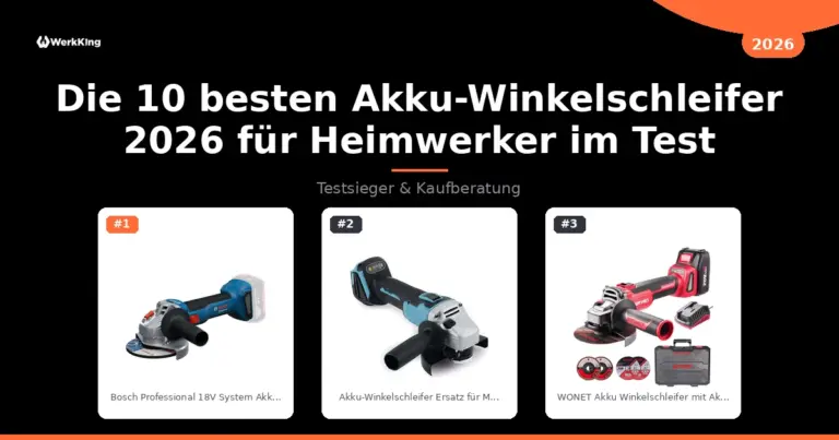 Die 10 besten Akku-Winkelschleifer 2026 für Heimwerker im Test