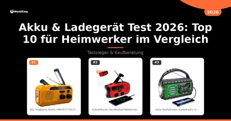 Akku & Ladegerät Test 2026: Top 10 für Heimwerker im Vergleich