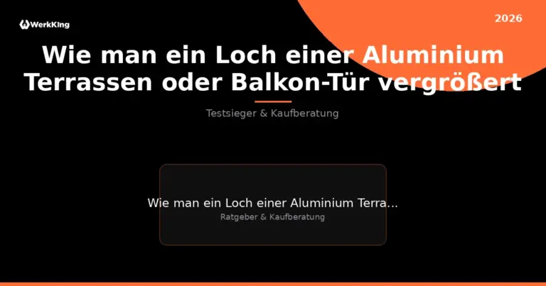 Wie man ein Loch einer Aluminium Terrassen oder Balkon-Tür vergrößert