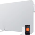 BR Bringer Hybrid Infrarotheizung 1000 Watt mit Konvektion - Smart Thermostat, WIFI & App - für Wandmontage oder als Standgerät für Räume bis 20m² - Energiesparend - Deutsche Qualitätsmarke (weiß)