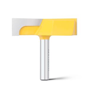 8mm Schaft Bodenreinigung Fräser,Ø57mm,Arbeitslänge 15mm,Hartmetall Klinge Fräser langlebig und scharf für Holzbearbeitungswerkzeug Bit(Gelb)