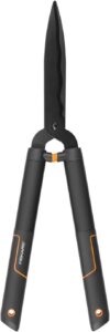 Fiskars SingleStep Heckenschere, Mit Wellenschliff, Hochwertige Stahl-Klingen, Länge 60 cm, Mattschwarz, HS22, 1001433