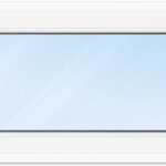 Kellerfenster 100x60 Kunststofffenster Weiß - 2-fach Verglasung Klarglas - Dreh- & Kippfenster, Fenster Kunststoff - DIN links - BxH: 1000x600 mm, 70 mm Profil