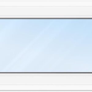 Kellerfenster 100x60 Kunststofffenster Weiß - 2-fach Verglasung Klarglas - Dreh- & Kippfenster, Fenster Kunststoff - DIN links - BxH: 1000x600 mm, 70 mm Profil