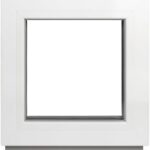Kellerfenster - Festverglasung (Fib) Weiß 40 x 40 cm 2-fach 32 mm (4/24/4) Kleines Fenster/Garagenfenster/Kunststofffenster Breite x Höhe 400 x 400 mm