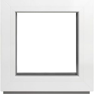 Kellerfenster - Festverglasung (Fib) Weiß 40 x 40 cm 2-fach 32 mm (4/24/4) Kleines Fenster/Garagenfenster/Kunststofffenster Breite x Höhe 400 x 400 mm