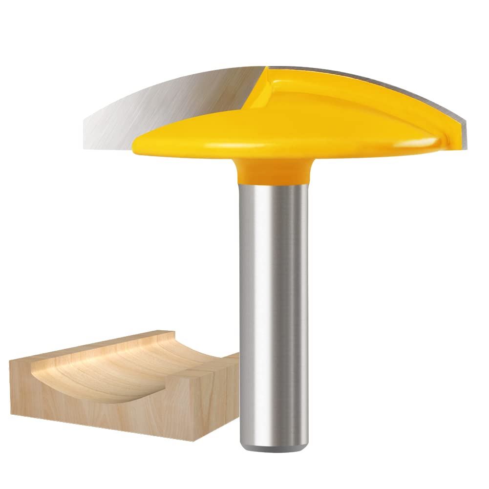 WSOOX Horizontaler Kronenfräser mit 8 mm Schaft, Kronenkappen-Fräser, Fräser für kleine Schüsseln (1-3/4" Breite, 1-1/2" Radius)