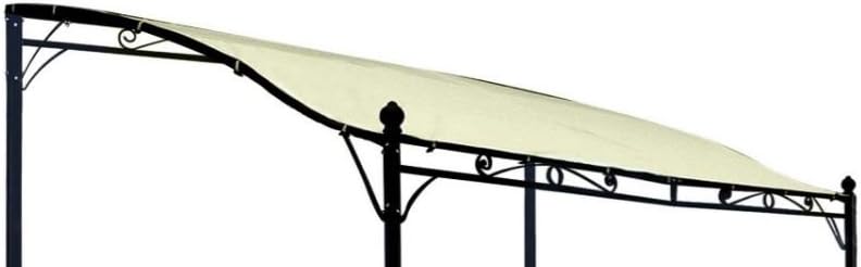 DEGAMO Ersatz Dachplane für Anbaupavillon Mantova 300x250cm, wasserdicht Ecru
