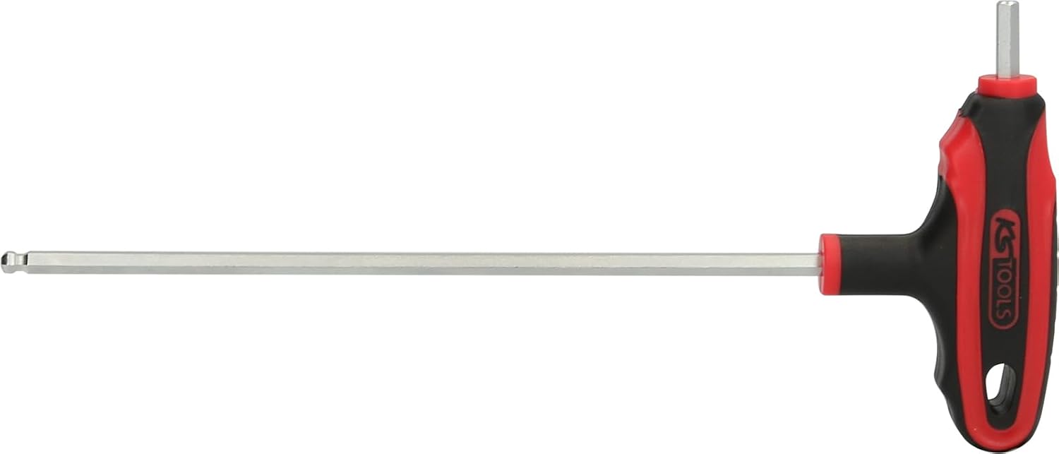 KS Tools 151.8133 ERGOTORQUEplus T-Griff-Innensechskant-Kugelkopf-Schlüssel, 4mm