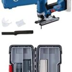 Bosch Professional Akku Stichsäge GST 18V-125 S (inkl. 1x Stichsägeblatt, Absaug-Set, in L-BOXX) + Bosch 30tlg. Stichsägeblatt Set Basic (für Holz und Metall, Professional Zubehör Stichsäge)