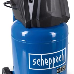 Scheppach Druckluft Kompressor stehend HC35V | 10bar Druck | 30L Kessel | 230V 1500W | Ansaugleistung 180 l/min | ölfrei & wartungsarm | Druckminderer, Fahrvorrichtung & 2 Schnellanschlusskupplungen