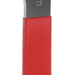 QUARKZMAN 36 mm Einseitiger Offener Maulschlüssel Metrisch 15 Grad Abgewinkelter U-Förmiger Gabelschlüssel Flacher Kopf Geschwärzter Schraubenschlüssel mit Rotem Griff Für Autoreparatur