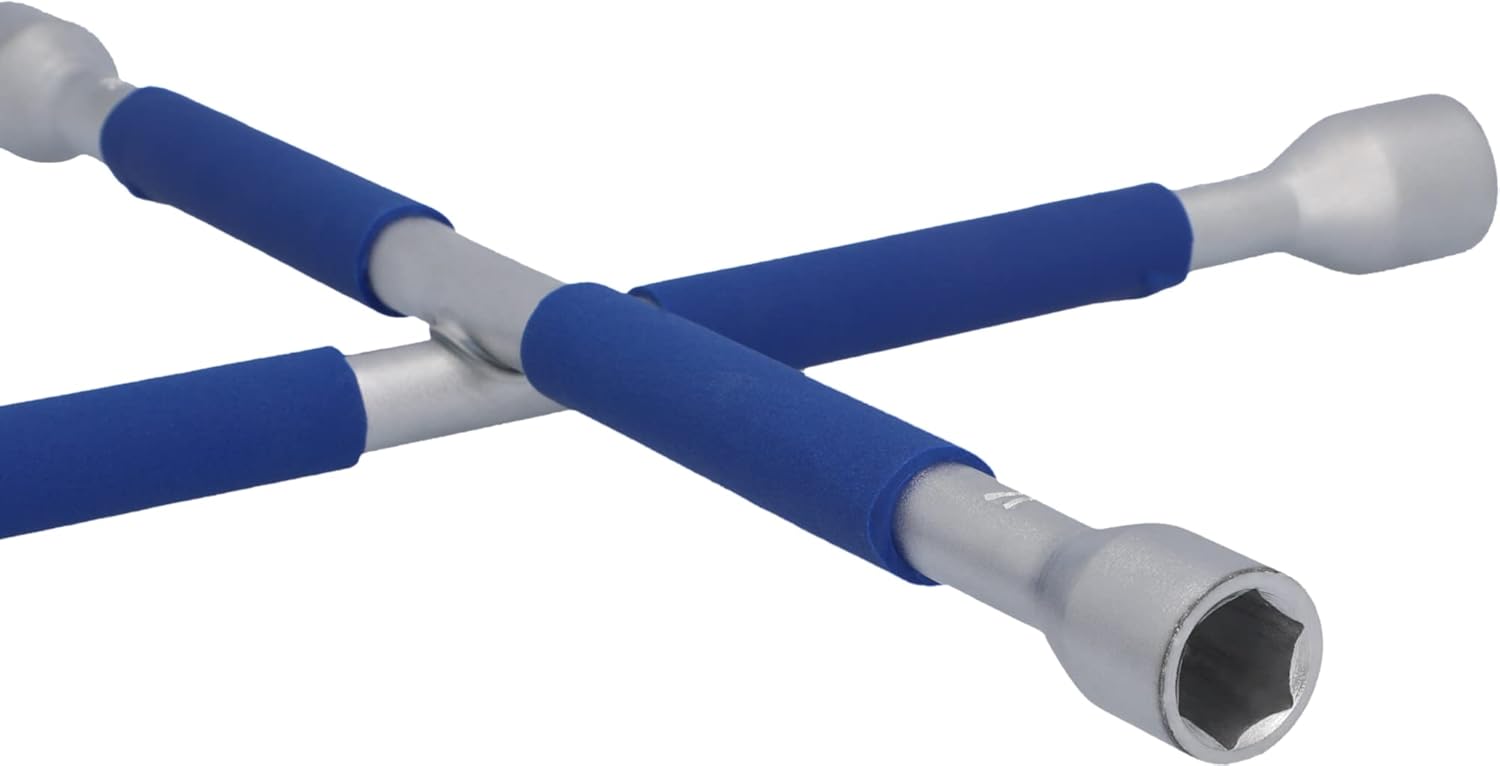 GOODYEAR 75520 Premium Kreuzschlüssel, mit rutschfester Beschichtung, Radkreuz, Radschlüssel für fast alle gängigen Autos – Bild 4