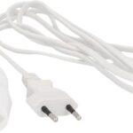 UNITEC Euro-Verlängerung mit Stecker und Kupplung, 2 Meter, weiß