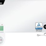 BR Bringer Infrarotheizung 1200 Watt - mit Steck-Thermostat - Infrarot Elektroheizung Energiesparend - TÜV & GS - Deutsche Qualitätsmarke (weiß)