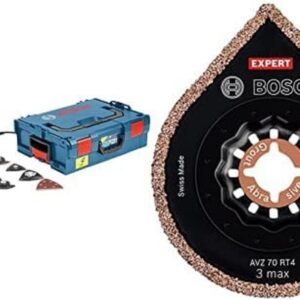 Bosch Professional Multitool GOP 40-30 (400 Watt, Starlock Plus, in L-BOXX) +1x Schleifplatte Expert 3 max AVZ 70 RT4 (für Mörtel, Ø 70 mm, Zubehör Multifunktionswerkzeug)