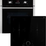 Autarkes Herdset: 60cm Einbaubackofen BO8805SS + 59cm Induktionskochfeld IH85904FZ / Grill/Heißluft/Automatik-Timer / 2-fach Wärmeschutzverglasung/Kindersicherung / SET8805IH594FZ