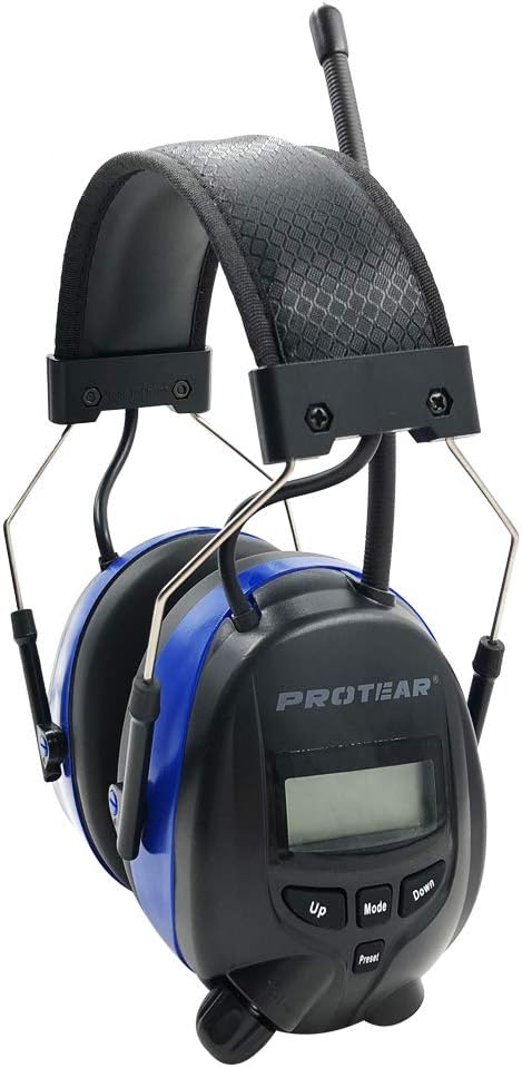 Gehörschutz mit Bluetooth5.4 und Radio FM/AM, eingebauter wiederaufladbarer Lithiumbatterie, Sicherheits-Ohrenschützer für Werkstatt, Garten/Mähen, Traktoren, SNR 30dB – Bild 5