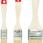 M7 3 STK. Flachpinsel-Set: 1x 3/4" (ca. 20 mm), 1x 1“ (ca. 25 mm), 1x 1,5“ (ca. 38 mm), Serie 30/Serie 01, Lackierpinsel mit Synthetischen Hellen Borsten, Malerpinsel mit Naturholz und Stahlzwinge