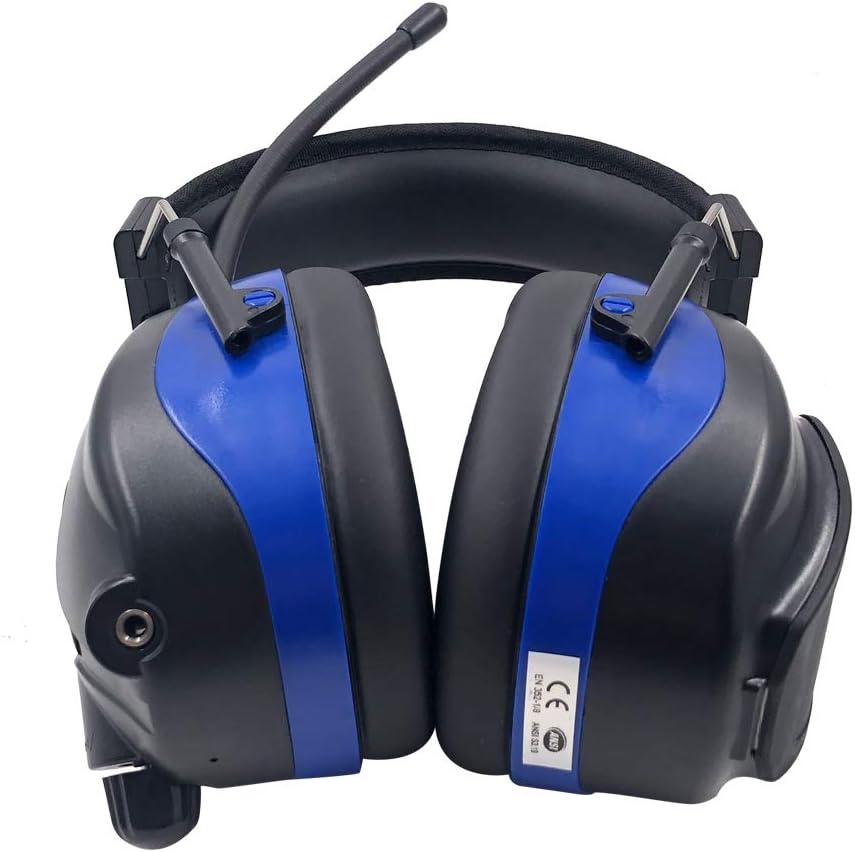 Gehörschutz mit Bluetooth5.4 und Radio FM/AM, eingebauter wiederaufladbarer Lithiumbatterie, Sicherheits-Ohrenschützer für Werkstatt, Garten/Mähen, Traktoren, SNR 30dB – Bild 4