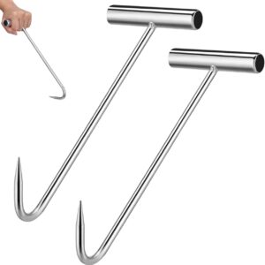 2 StüCk Kanaldeckelheber - Robuste Handhaken Aus Eisen 29Cm Lifting Tool FüR MüHeloses ÖFfnen Von Schachtdeckeln Und Untergrundabdeckungen