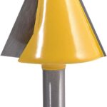 KATUR Fasen- und Kantenfräser 22.5 Grad, Hartmetall-Fasenfräser mit 1/4 Zoll Schaft, Holzfräser (1/4" Schaft 22.5 Grad)