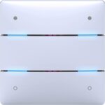 Theben 4969234 iON 104 KNX Tastsensor mit 4 Tasten und 4 Status-LEDs und integriertem Temperatursensor I Schalten, Dimmen, Jalousie, Wertgeber, Farbsteuerung etc.