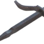 Haromac 24310140 Putzhaken, kantig ST37 Stahl, 140mm