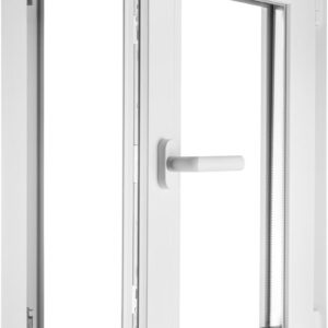 Fenster Kellerfenster Kunststofffenster Kunstoff weiß BxH 50 x 70 cm DIN Rechts - ALLE GRÖßEN - 2 fach Verglasung BxH 500 x 700 mm - Funktion Dreh-Kipp - BauPlaza