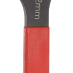 QUARKZMAN 52 mm Einseitiger Offener Maulschlüssel Metrisch 15 Grad Abgewinkelter U-Förmiger Gabelschlüssel Flacher Kopf Geschwärzter Schraubenschlüssel mit Rotem Griff Für Autoreparatur