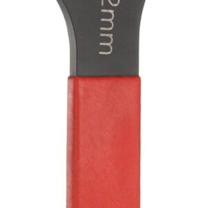 QUARKZMAN 52 mm Einseitiger Offener Maulschlüssel Metrisch 15 Grad Abgewinkelter U-Förmiger Gabelschlüssel Flacher Kopf Geschwärzter Schraubenschlüssel mit Rotem Griff Für Autoreparatur