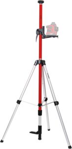 STIER Teleskopstange für Kreuzlinienlaser 360 cm, Lasermessgeräte & Zubehör, 20 - max. 365 cm Höhe, Teleskopstütze für Nivelliergeräte, Kompatibel mit 1/4" und 5/8" Gewindeschrauben