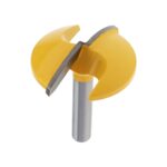 Horizontaler Kronenfräser Schüsselfräser 8 mm x 44 mm Hartmetall, Kohlenstoffstahl 2 Fluten Cove Cut für Holzspanplatten Sperrholzplatten