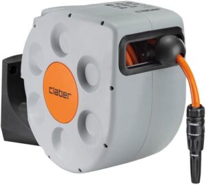 Claber Rotoroll Evolution 10 m, Automatische Schlauchtrommel der Wand Aufhängbar mit Slow Rewind