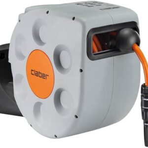 Claber Rotoroll Evolution 10 m, Automatische Schlauchtrommel der Wand Aufhängbar mit Slow Rewind