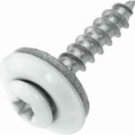 Spenglerschrauben Edelstahl A2 mit EPDM-Dichtscheibe 15 mm - 4,5 x 20 mm - weiß RAL 9010 TX20, 50 Stück