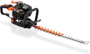 Fuxtec Benzin-Heckenschere FX-MH123ECO, Heckenschneider mit langlebigen Profi-Klingen aus gehärtetem Stahl, 560 mm Schnittlänge, Fliehkraftkupplung, ergonomischer Griff, starker 2-Takt-Motor