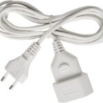 Brennenstuhl Kunststoff-Verlängerungskabel (Verlängerungskabel für den Innenbereich, 5m Kabel, mit Euro-Stecker und Kupplung) weiß