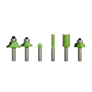 CSOOM 6-teiliger Satz professioneller Oberfräser und Hartmetallfräser zum Schneiden und Trimmen von Holz